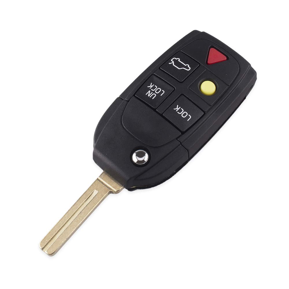 Neue Ersatz 5 Tasten Fernbedienung Flip Folding Key Shell für Volvo XC70 XC90 V50 V70 S60 S80 C30 Fob Autoschlüssel Fall von kuyuansu