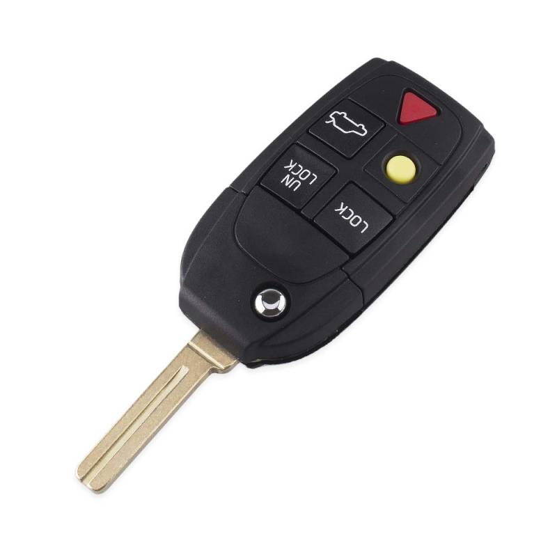 kuyuansu Neue Ersatz 5 Tasten Fernbedienung Flip Folding Key Shell für Volvo XC70 XC90 V50 V70 S60 S80 C30 Fob Autoschlüssel Fall von kuyuansu