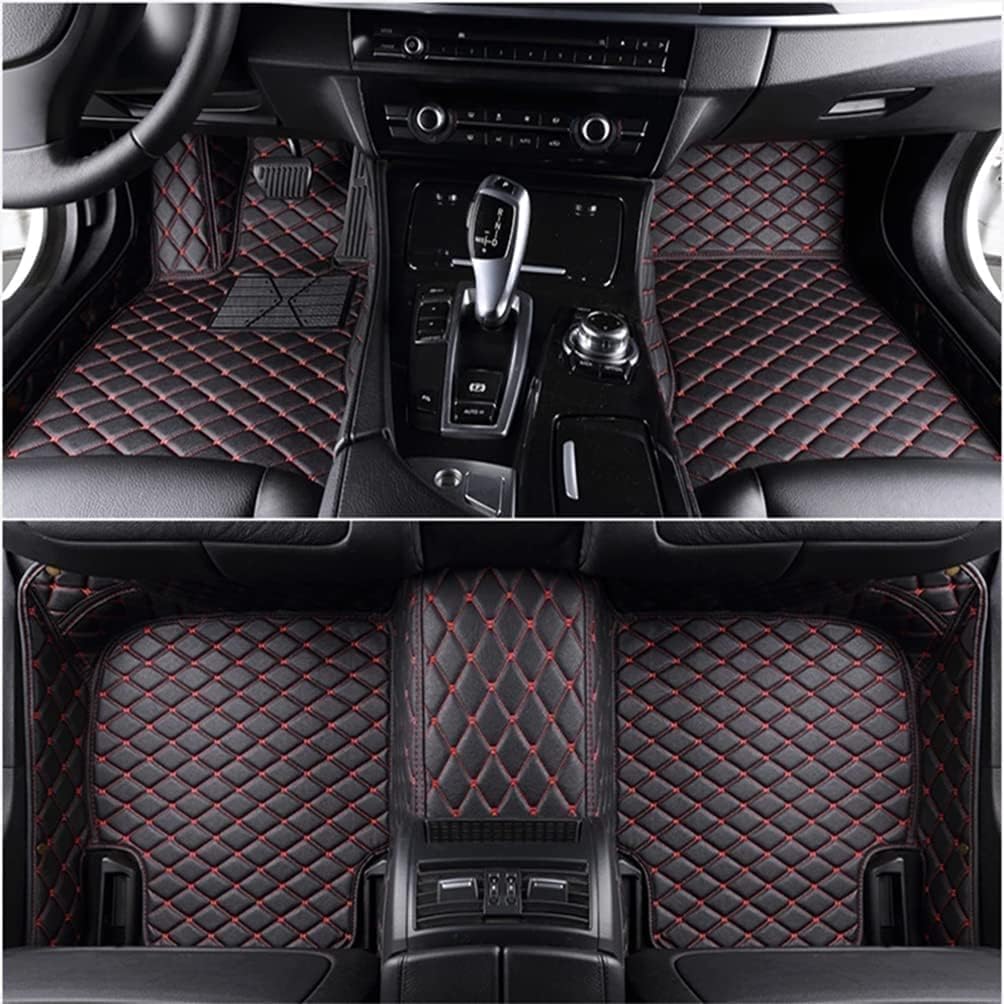 Maßgeschneiderte Autoleder Fußmatten für Audi A5(4door) B8 2007-2016, bieten vollen Schutz Luxus.,normal-normal-H/Coffee von kvjcx