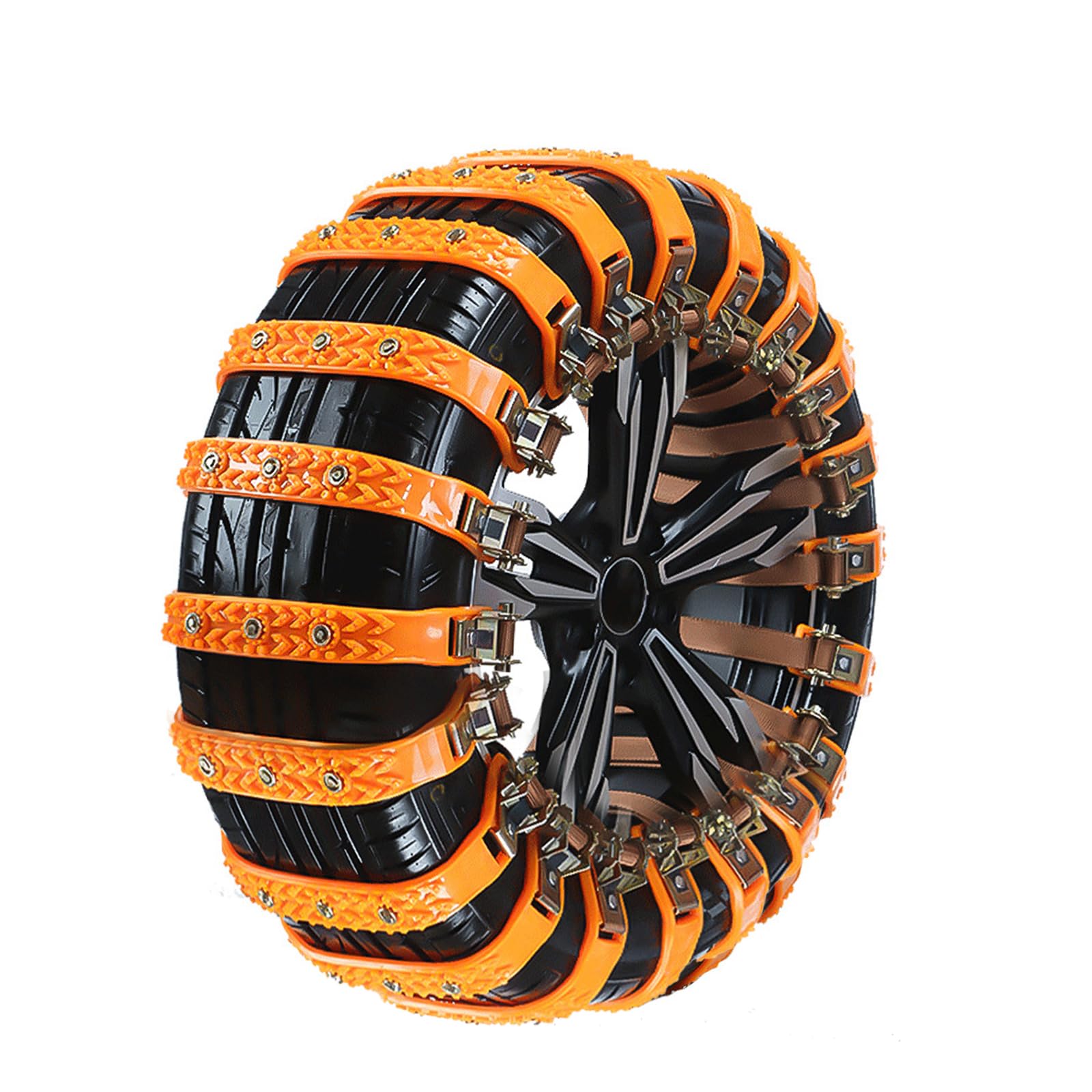 kyaoayo Schneeketten Universal, Tire Snow Chain, Anti-Skid Chains, 6-StüCk Universal Schneeketten füR Reifenbreite 165-265mm, Notfallzugketten füR Die Meisten PKW/SUV/LKW. von kyaoayo