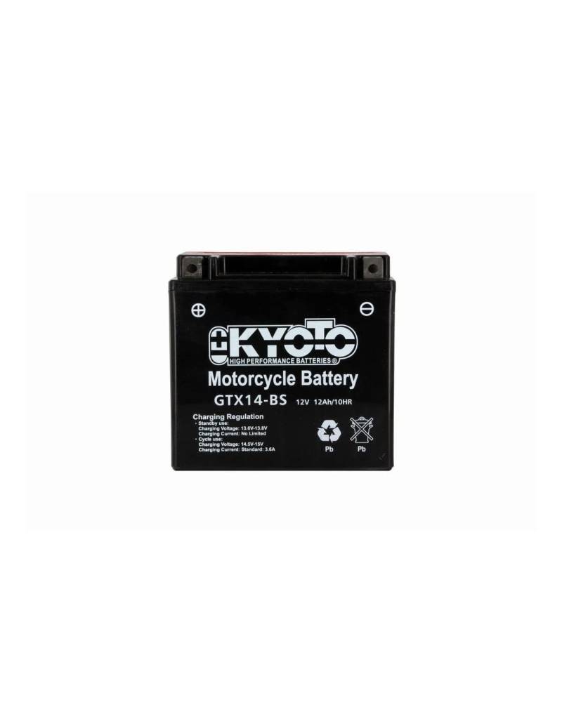 Kyoto Motorradbatterie GTX14-BS Ersatzakku für Suzuki DL V-STROM 1000 2014/2016 von kyoto