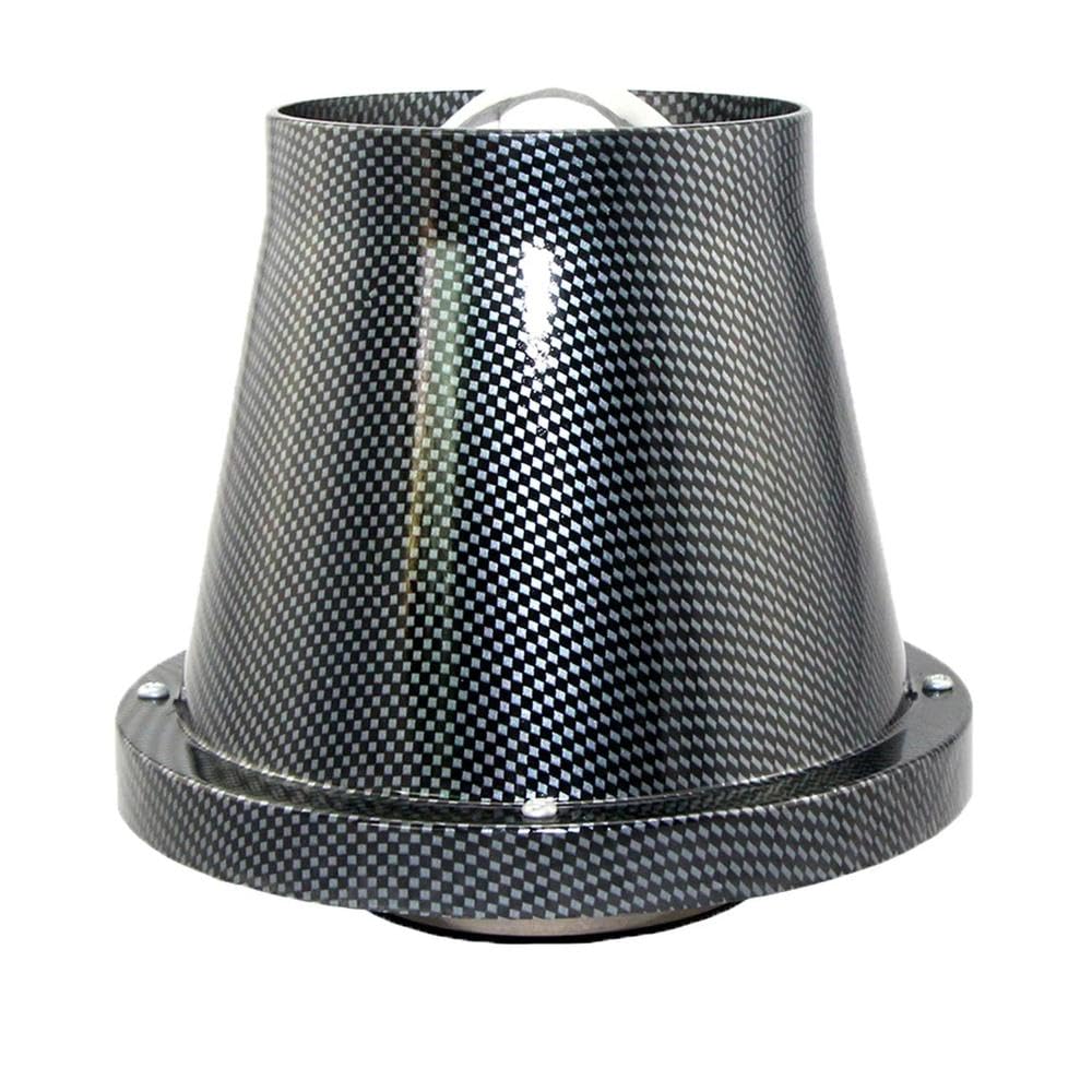 Automotor Universal Luftfilter Sportwagen 76mm/3 Zoll Ansaugung Autozubehör Turbofilterpatrone Waschbar(Carbon Fiber) von lEUCN