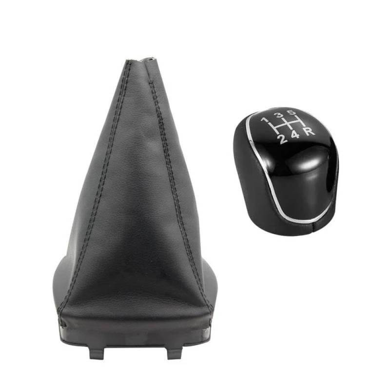 Schalthebel Für Mondeo 4 Mk4 IV 2007 2008 2009 2010 2011 2012 2013 2014 Auto Hand Speed ​​Ball Schaltknauf Gamasche Boot Abdeckung Kragen(Black,5-Speed) von lEUCN