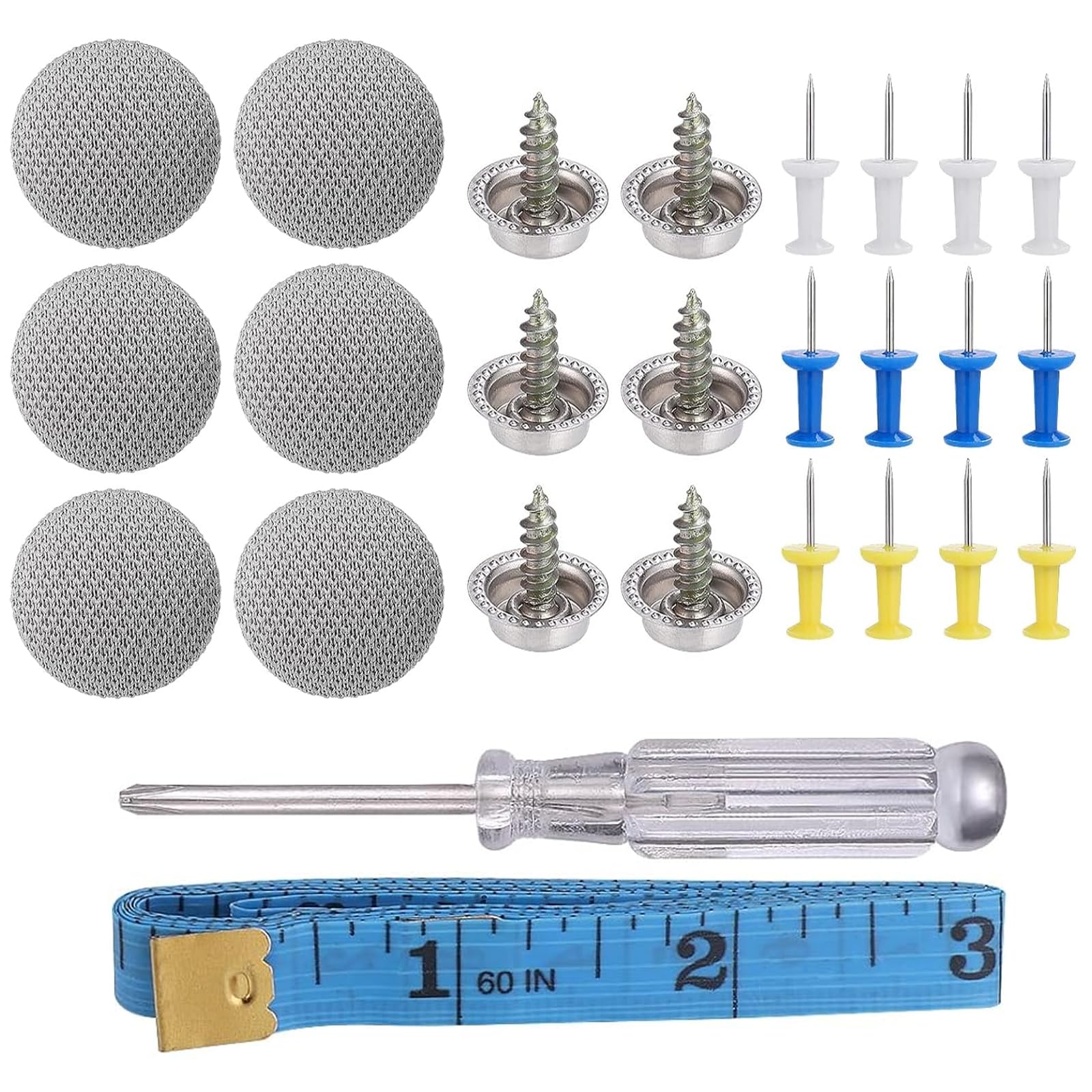 65-teiliges Auto-Dachhimmel-Reparaturset, Autodach-Reparaturknopf, Autodach-Schnappnieten für Autodach (grau) von lafomukea