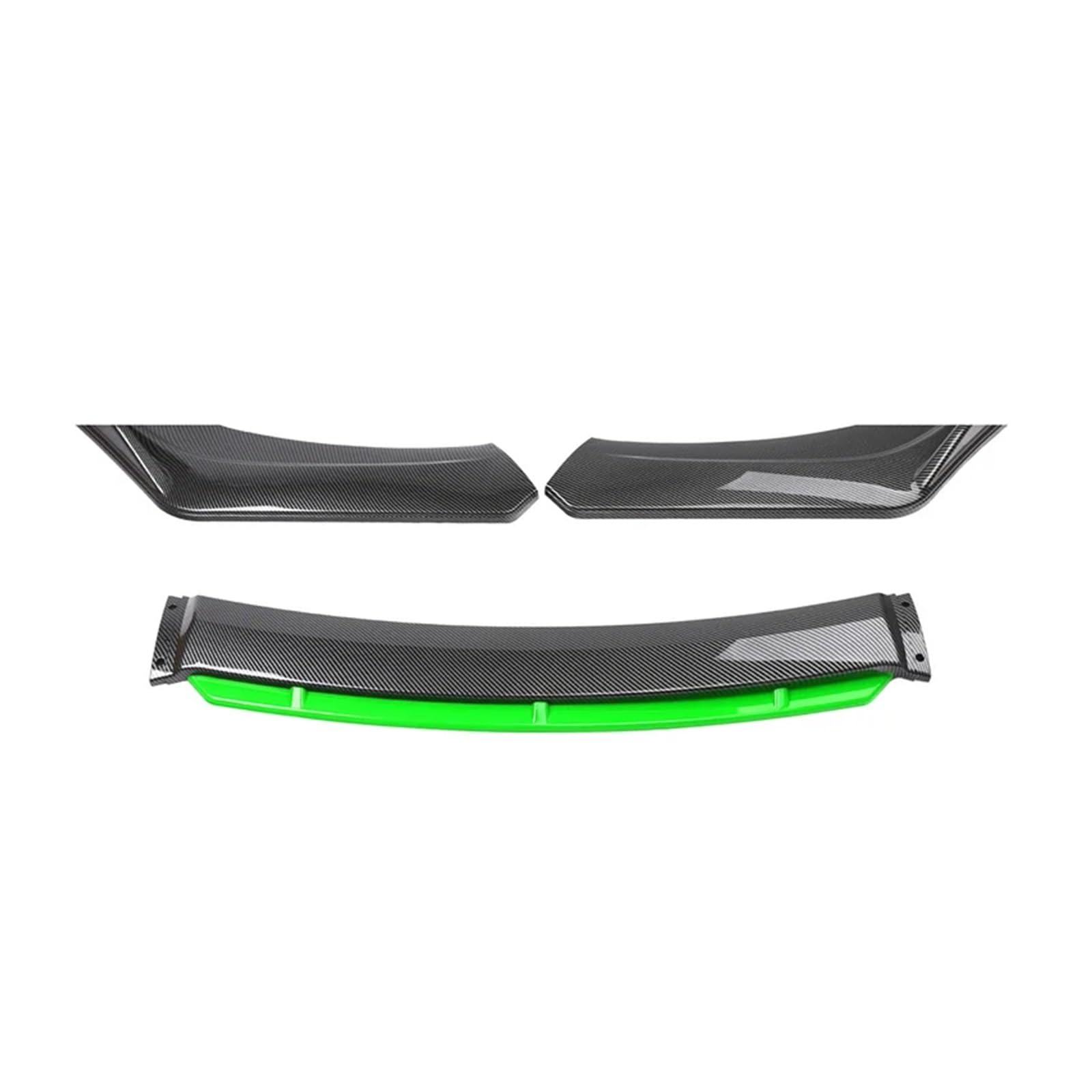 laiyonggr 4 STÜCKE Universal Auto Frontstoßstange Lip Body Kit Spoiler Canard Splitter Diffusor Carbon Fiber Frontstoßstange Abdeckung Lippe Frontspoiler(Carbon Green) von laiyonggr