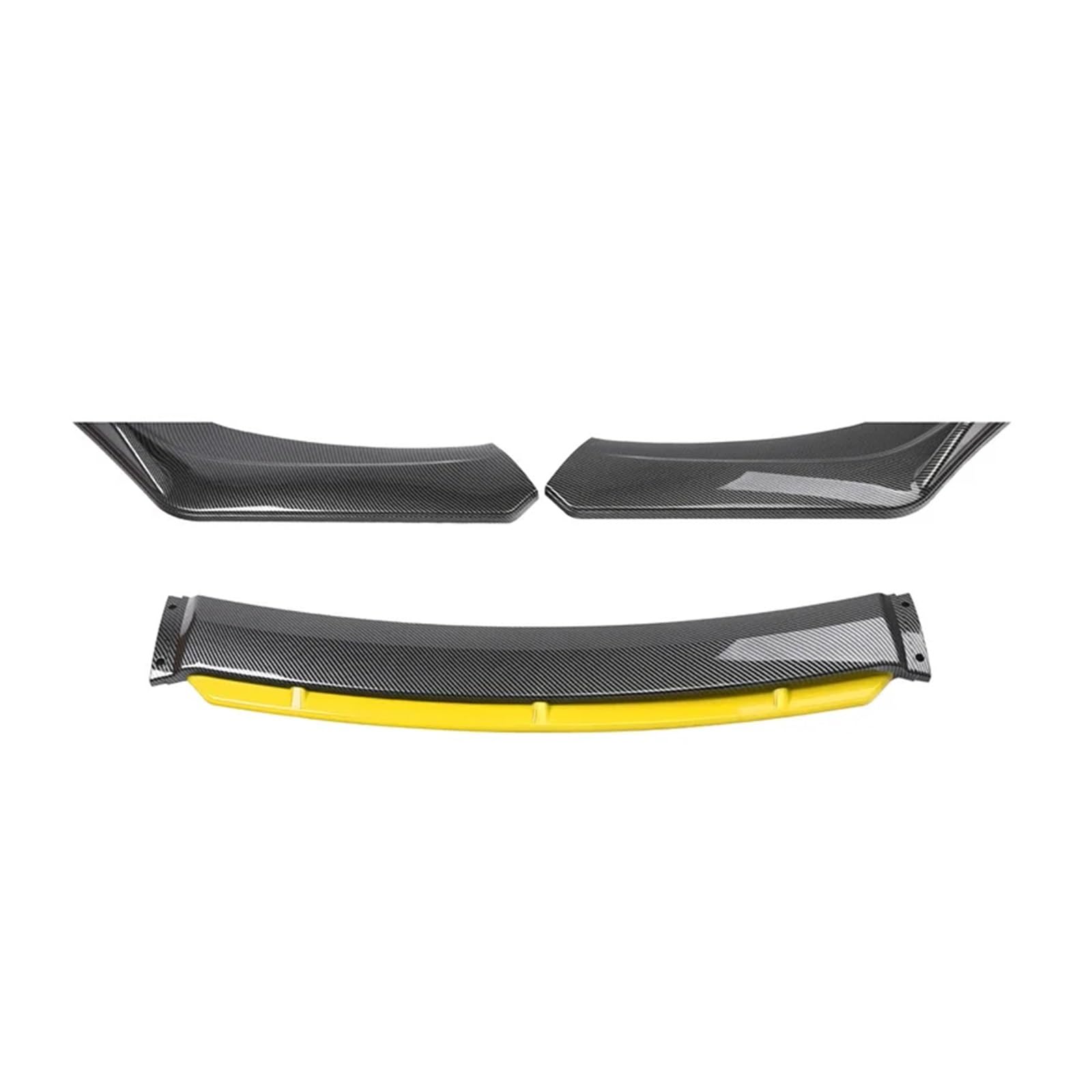 laiyonggr 4 STÜCKE Universal Auto Frontstoßstange Lip Body Kit Spoiler Canard Splitter Diffusor Carbon Fiber Frontstoßstange Abdeckung Lippe Frontspoiler(Carbon Yellow) von laiyonggr