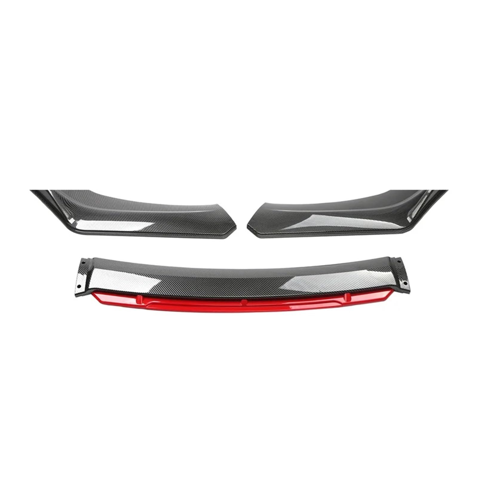 laiyonggr 4 STÜCKE Universal Auto Frontstoßstange Lip Body Kit Spoiler Canard Splitter Diffusor Carbon Fiber Frontstoßstange Abdeckung Lippe Frontspoiler(Carbon red) von laiyonggr