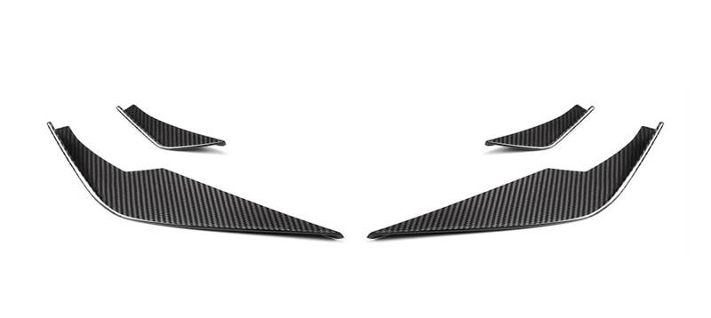 laiyonggr 4PCS Dry Carbon Canards Diffusor Spoiler Körper Kit Seite Fin Flaps Kompatibel for BMW M3 M4 G80 G82 G83 2021-? Frontstoßstangensplitter Canard von laiyonggr