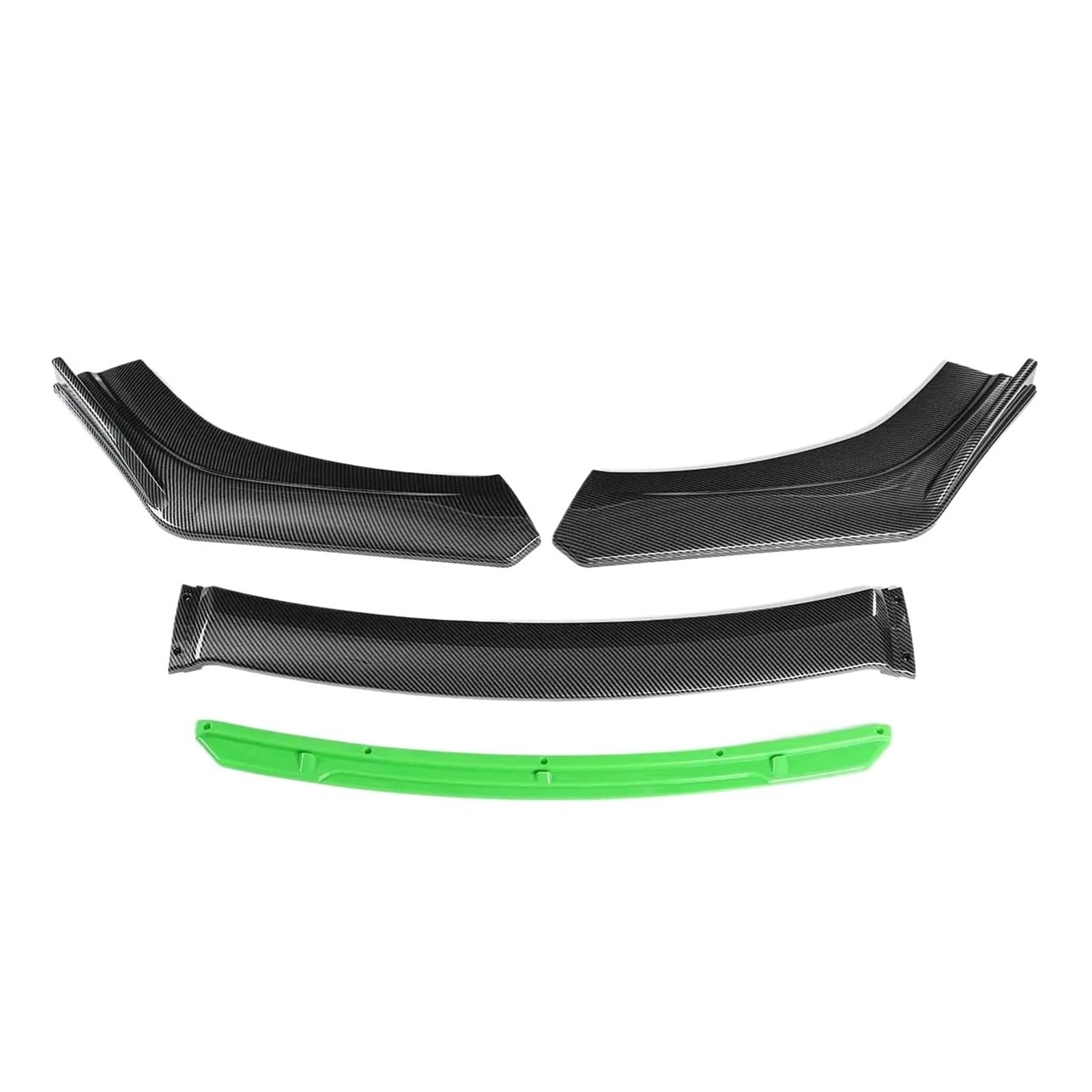 laiyonggr Abnehmbarer Auto-Frontstoßstangensplitter, Lippenspoiler, Stoßstangendiffusor, universell einsetzbar, MK3 MK3.5, kompatibel for Peugeot(Green) von laiyonggr