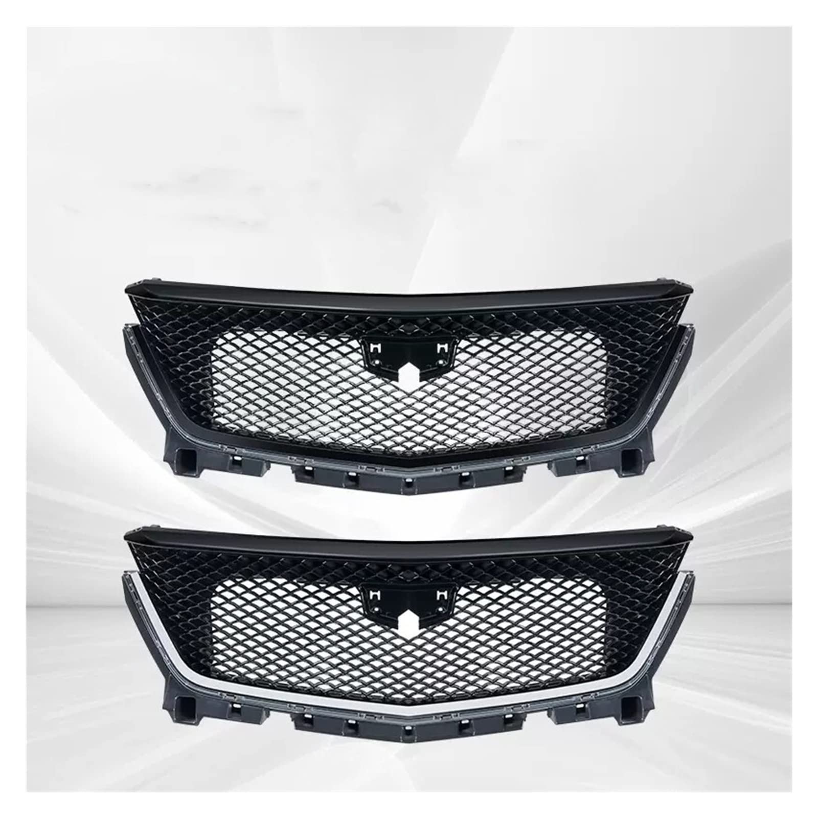 laiyonggr Auto-Frontstoßstangen-Grillmaske, Kühlergrill, Renngrills, kompatibel mit Cadillac XT6, Außenzubehör(Silver1) von laiyonggr