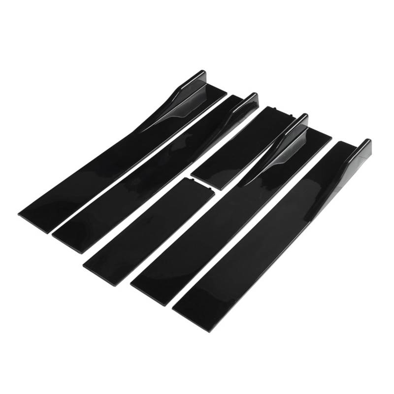 laiyonggr Auto Zubehör 1 Paar 2M Universal Seite Röcke Verlängerung Rocker Panels Lip Splitter Kompatibel for BMW ABS Auto außen(D-Model Black) von laiyonggr