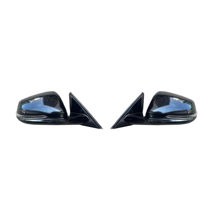 laiyonggr Auto Zubehör Seite Außerhalb Rückspiegel Montage Kompatibel for BMW X2 2020 2021 2022 2023 Auto Spiegel Heizung LED blinker Assy(Pair Black) von laiyonggr