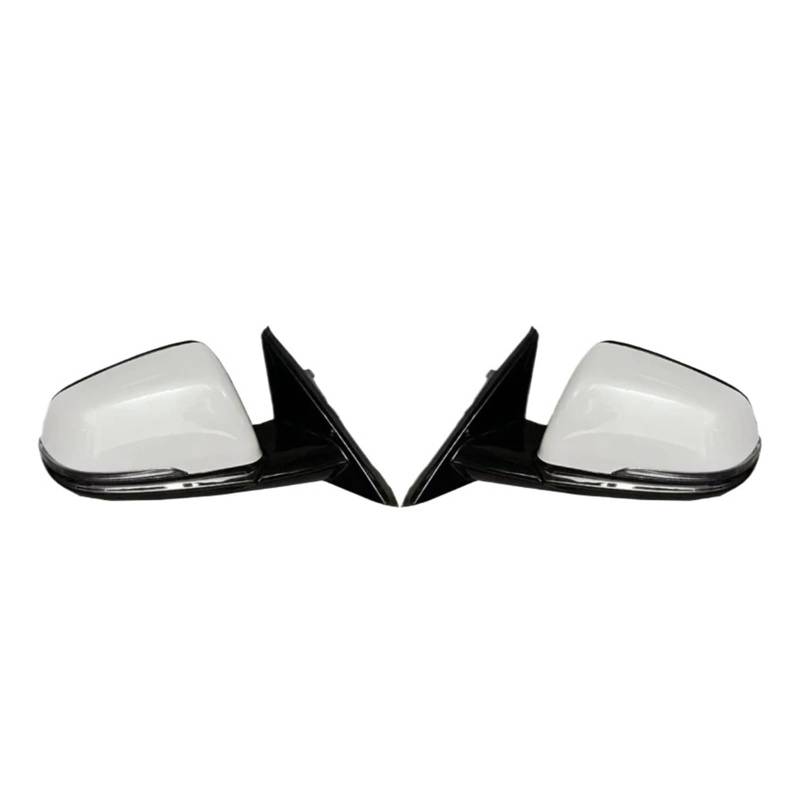 laiyonggr Auto Zubehör Seite Außerhalb Rückspiegel Montage Kompatibel for BMW X2 2020 2021 2022 2023 Auto Spiegel Heizung LED blinker Assy(Pair White) von laiyonggr