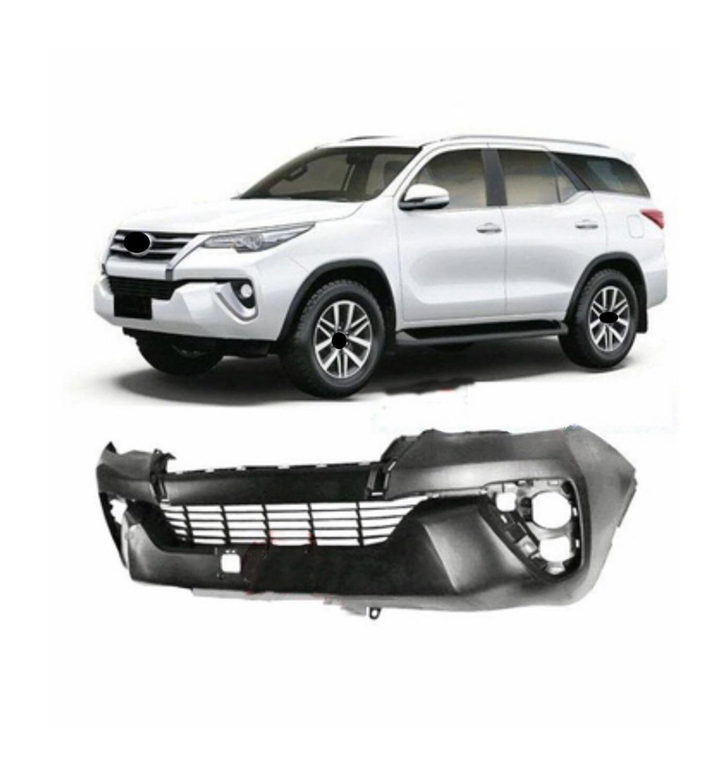 laiyonggr Car Body Kit Front Bumper Surround kompatibel for Toyota Fortuner Kühlergrill(1a) von laiyonggr