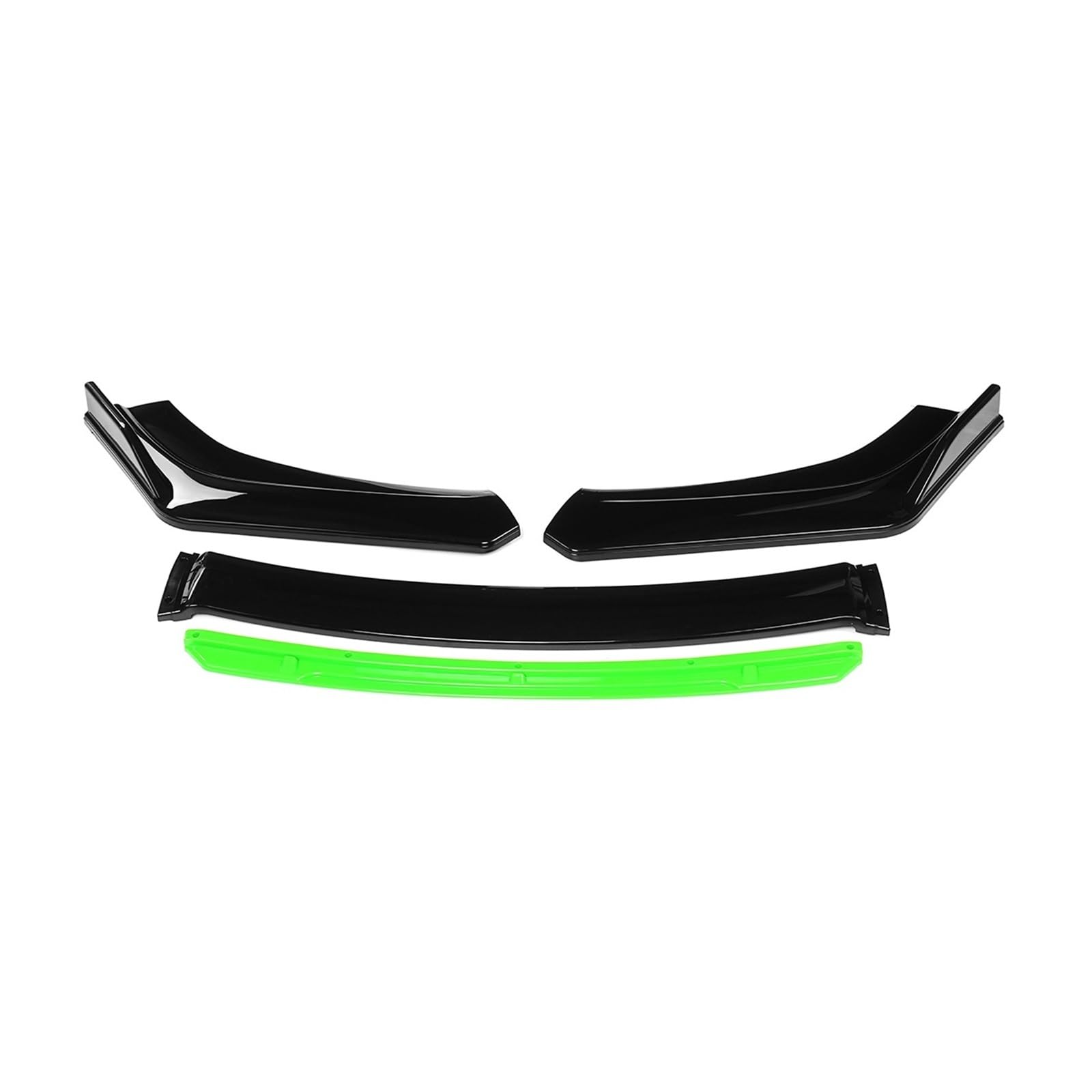 laiyonggr Carbon Fiber Universal Auto Frontschürze Lip Spoiler Kinn Körper Kit Splitter Diffusor Kompatibel for BMW(Black-Green) von laiyonggr