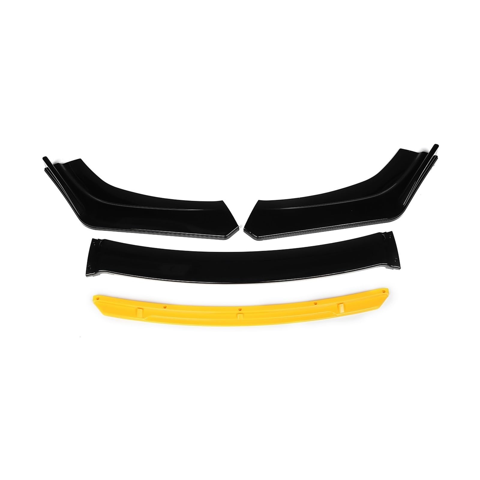 laiyonggr Carbon Fiber Universal Auto Frontschürze Lip Spoiler Kinn Körper Kit Splitter Diffusor Kompatibel for BMW(Black-Yellow) von laiyonggr