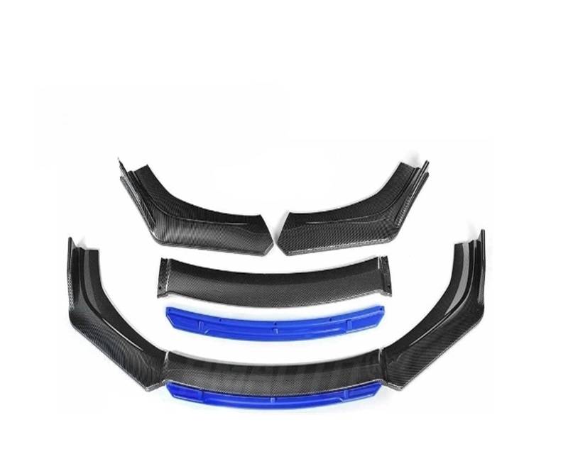 laiyonggr Carbon Fiber Universal Auto Frontschürze Lip Spoiler Kinn Körper Kit Splitter Diffusor Kompatibel for BMW(Carbon-Blue) von laiyonggr