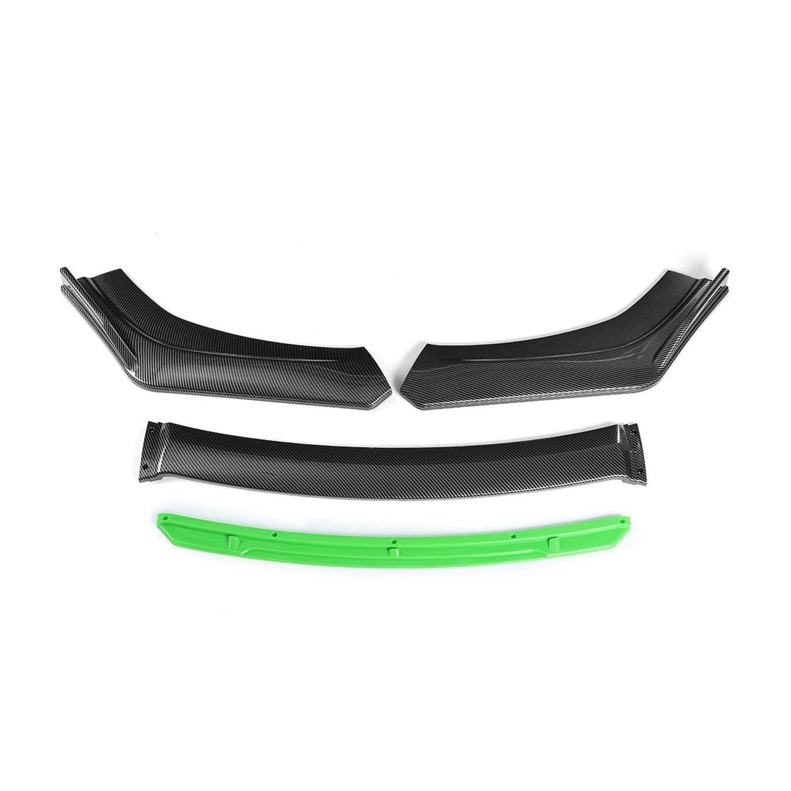 laiyonggr Carbon Fiber Universal Auto Frontschürze Lip Spoiler Kinn Körper Kit Splitter Diffusor Kompatibel for BMW(Carbon-Green) von laiyonggr