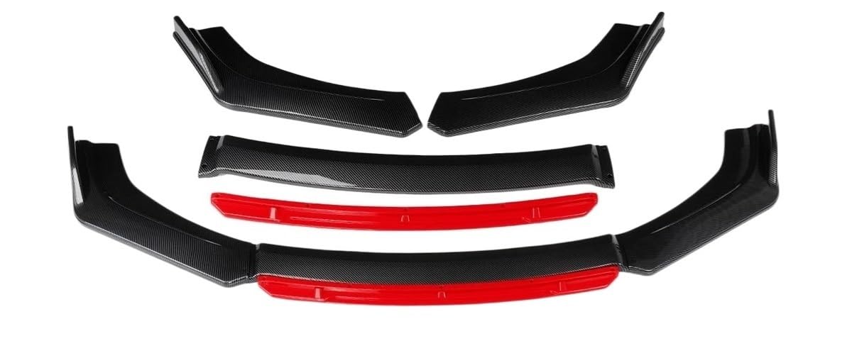 laiyonggr Carbon Fiber Universal Auto Frontschürze Lip Spoiler Kinn Körper Kit Splitter Diffusor Kompatibel for BMW(Carbon-Red) von laiyonggr