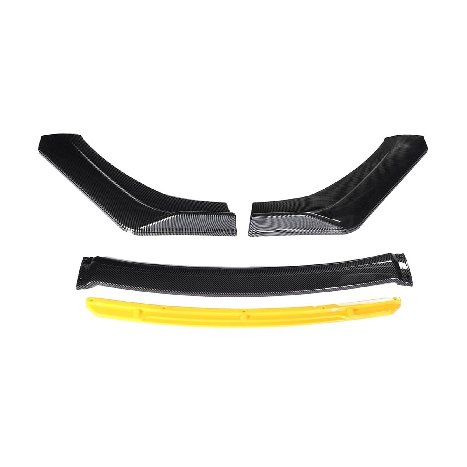 laiyonggr Carbon Fiber Universal Auto Frontschürze Lip Spoiler Kinn Körper Kit Splitter Diffusor Kompatibel for BMW(Carbon-Yellow) von laiyonggr