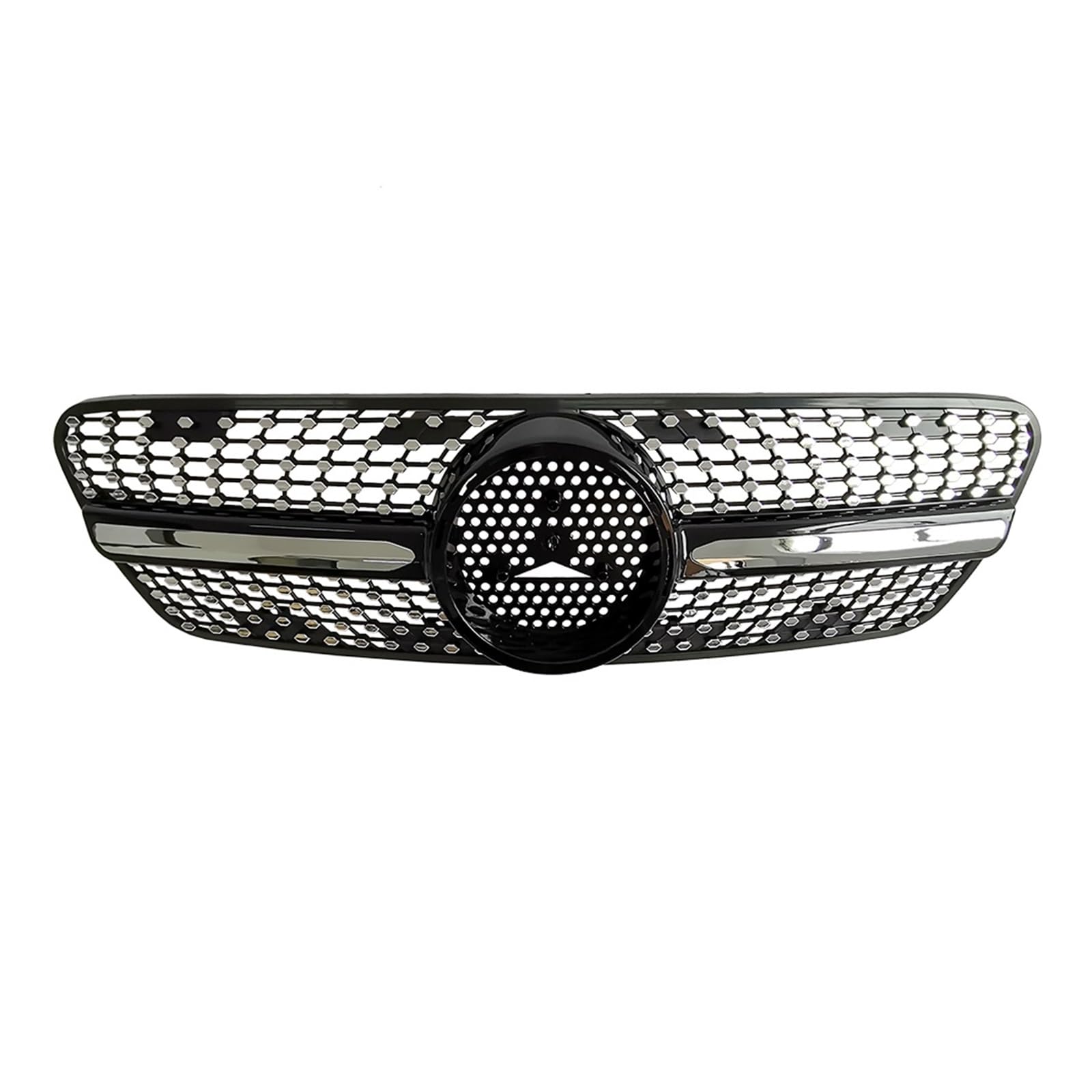 laiyonggr Frontgrill im Diamant-Stil, obere Stoßstangenhaube, Netzgrill mit Insektenschutznetz, kompatibel for Mercedes-Benz ML-Klasse W163 1999–2004(Black1) von laiyonggr