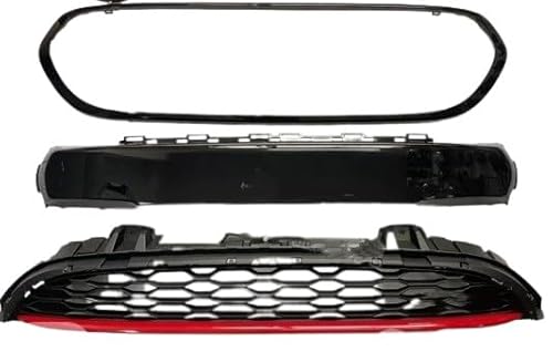 laiyonggr Frontstoßstangengrill-Maske, Kühlergrill-Dekorblende, kompatibel mit BMW Mini JCW F55 F56 F57, mit Scheinwerfer-Rücklicht-Rahmenabdeckung(Grille Cover Trim) von laiyonggr