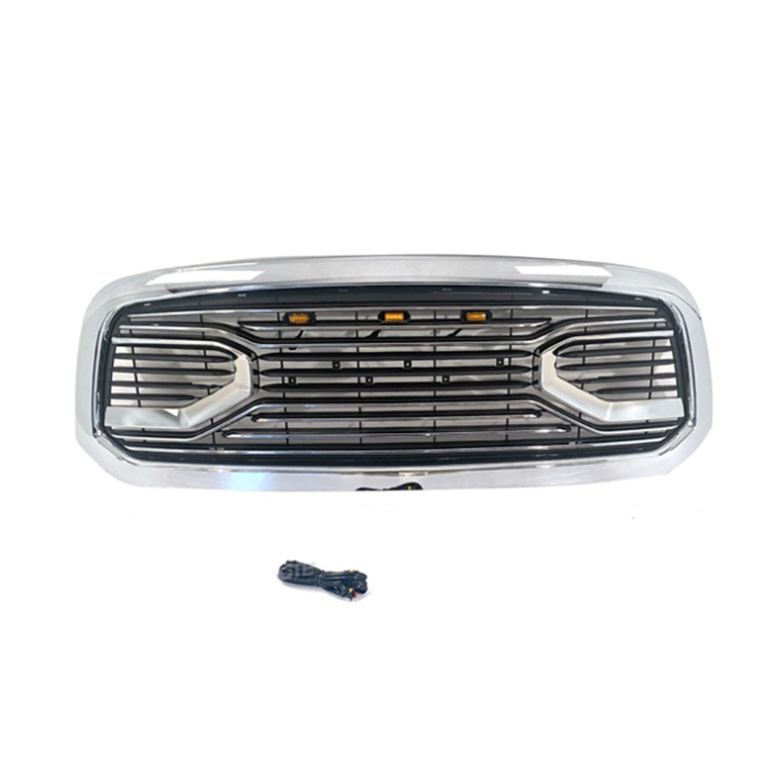 laiyonggr Kompatibel for Dodge RAM 1500 2006–2008, Kühlerverkleidung, Abdeckung, Racing-Grill, Haube, Netz-Frontgrill, obere Stoßstangengitter(Chrome with Lights1) von laiyonggr