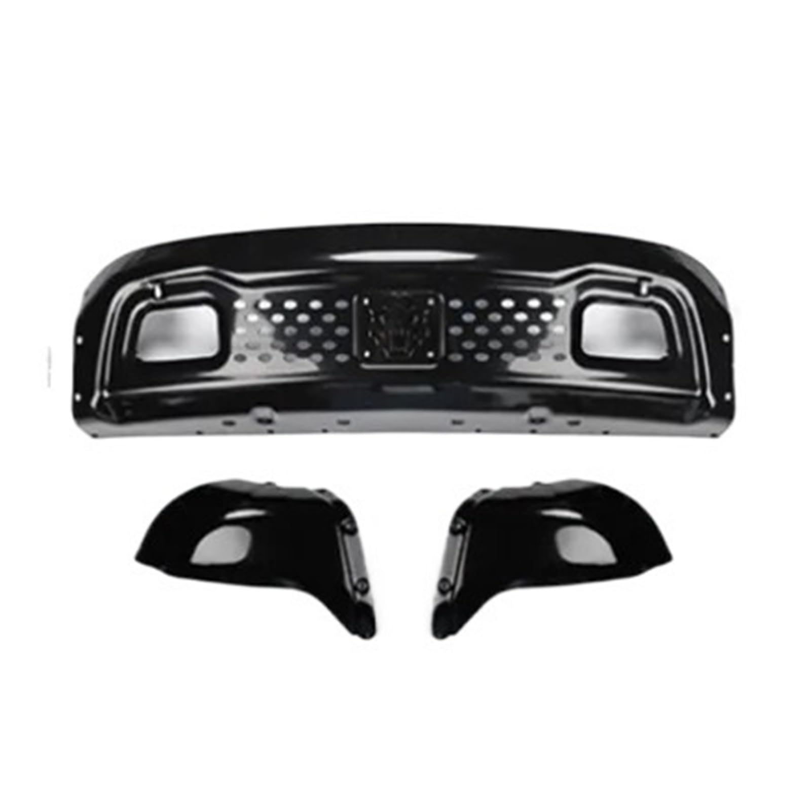 laiyonggr Kompatibel for Jeep Grand Cherokee 2014–2021, ABS glänzend schwarz, Auto-Frontstoßstange, Diffusor, Spoiler, Schutzfolie, Unterfahrschutz(17-21 Bright Black) von laiyonggr