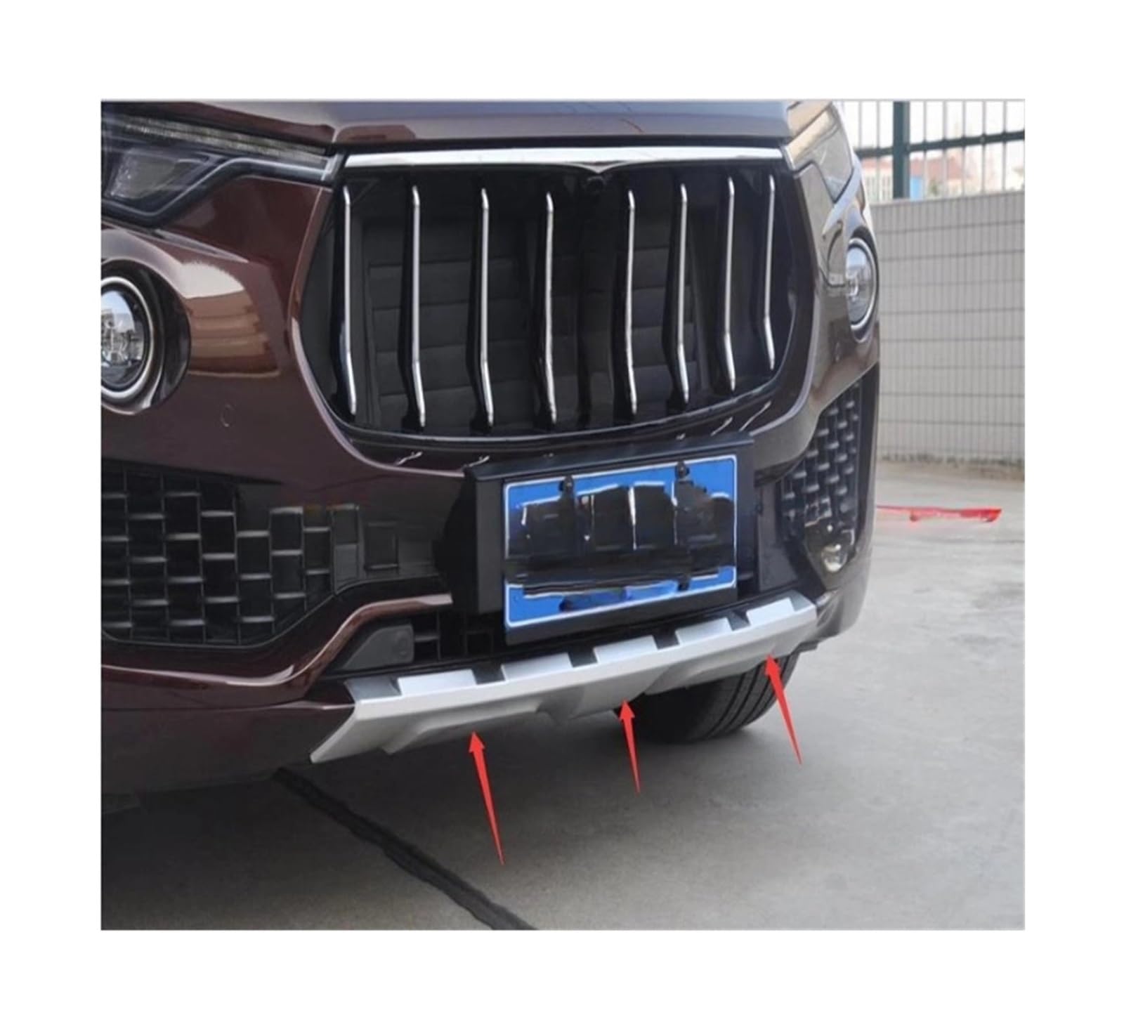 laiyonggr Kompatibel for Maserati Levante 2016–2019, ABS-Einbrennlack, Crash-Schild for vordere und hintere Stoßstange, Autozubehör, Autoabdeckungen(Front Bumper) von laiyonggr