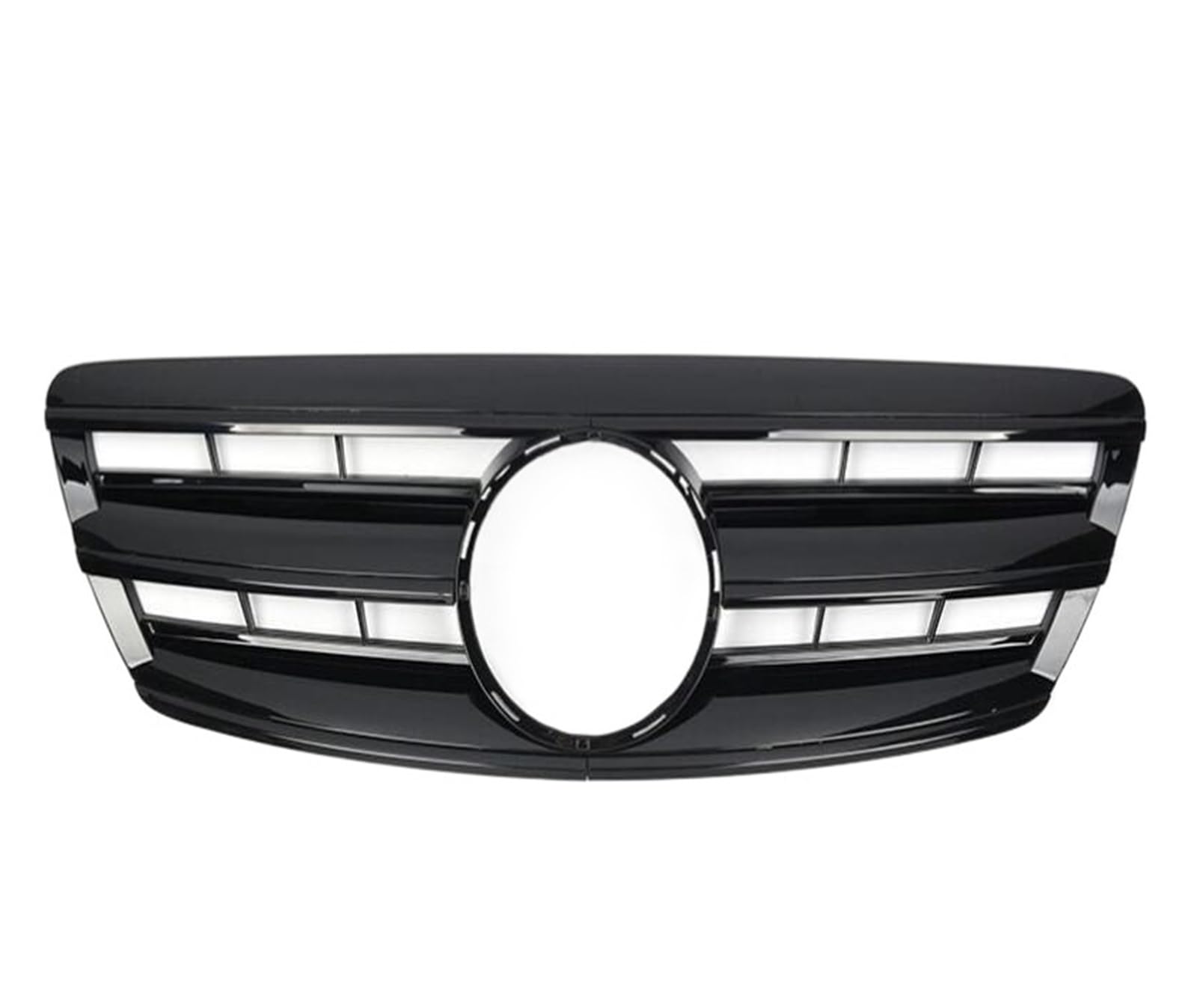 laiyonggr Kompatibel for Mercedes-Benz S-Klasse W220 2003–2006 mit Emblem im CL-Stil, schwarz/Silber/Chrom, Frontstoßstangen-Renngrill(Style D1) von laiyonggr