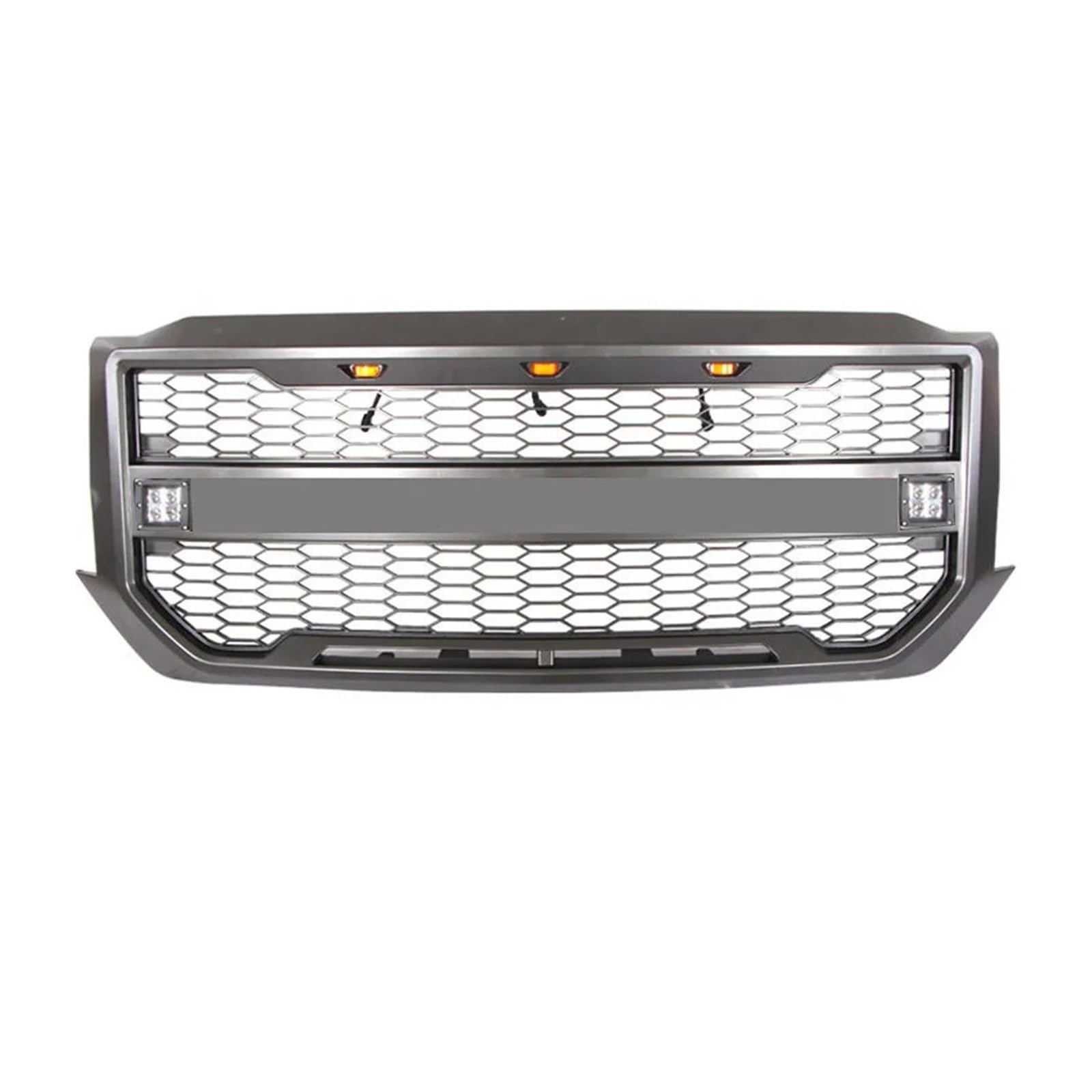 laiyonggr Kompatibel mit Silverado 1500 2016~2018, Kühlergrill-Netzmaske, Frontgrill, Renngrill, Stoßstangengrill(Grey Side Lights) von laiyonggr