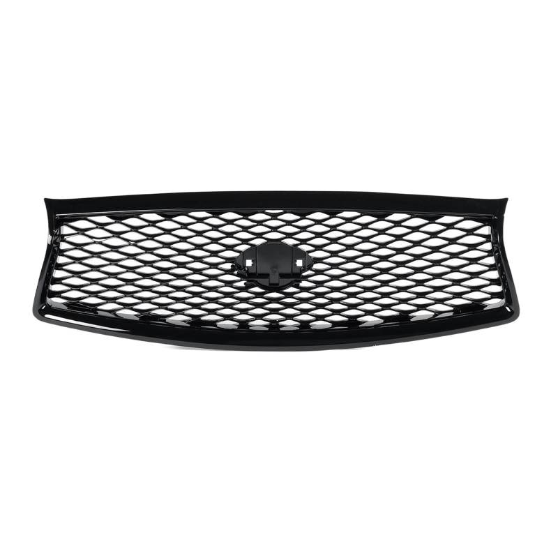 laiyonggr Neuer vorderer Stoßstangen-Mittelgrill, Ersatz, kompatibel for Infiniti Q50 Q50S 2014–2017, 2018–2022, Renngrills, Auto-Außenteile(14-17 Black1) von laiyonggr