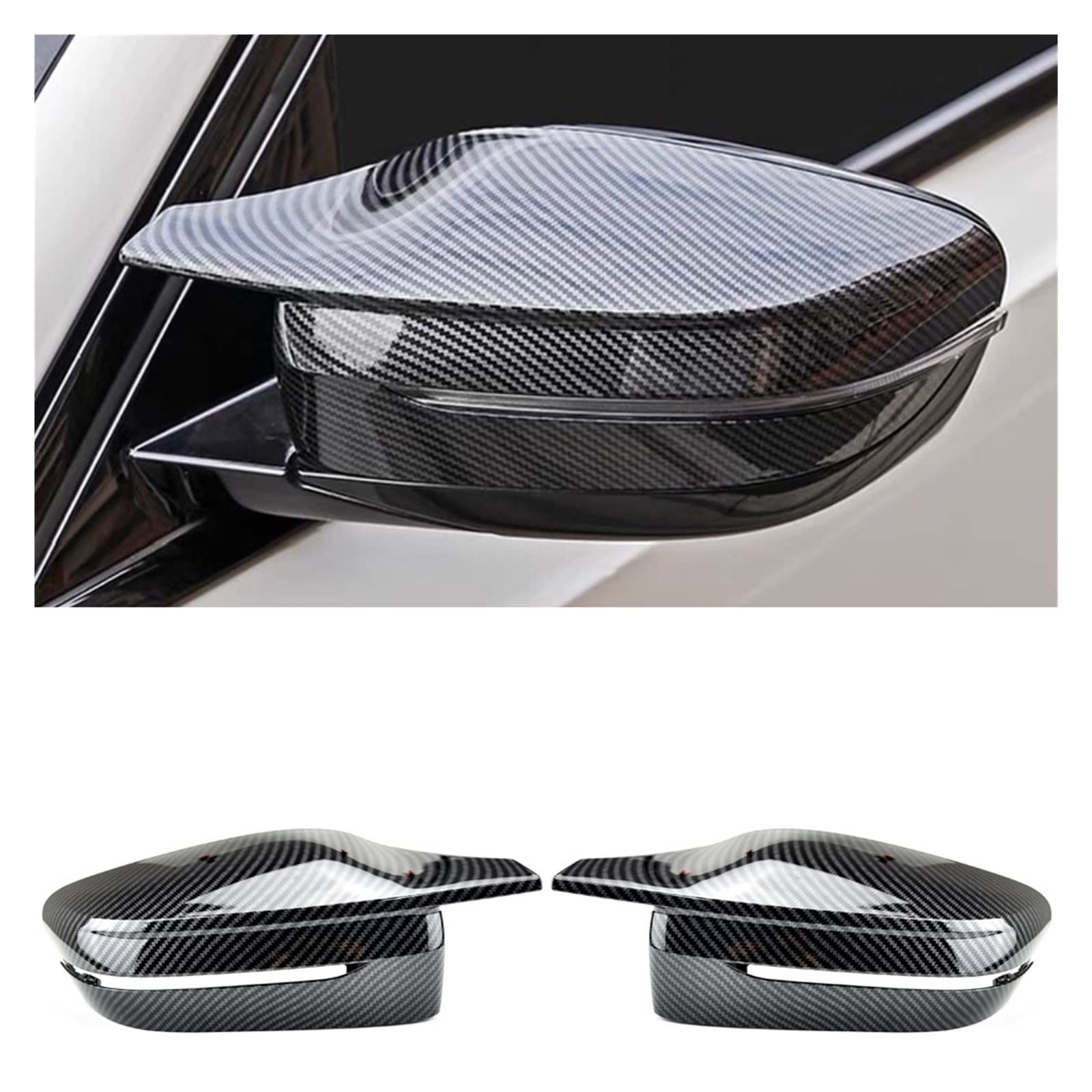 laiyonggr RHD Carbon Faser Außen Seite Rückspiegel Abdeckung Trim Kompatibel for BMW 3 4 5 7 8 Serie G20 G21 g30 G38 G22 G23 G11 G12 G15 G16 LHD(Carbon Fiber-LHD) von laiyonggr