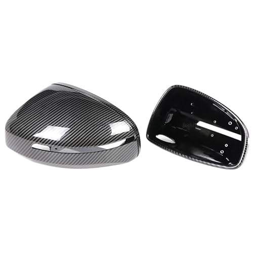 laiyonggr Spiegelabdeckung kompatibel for Audi TT TTS TTRS MK2 (8J) R8 (42) 2007–2014, Karbonfaser-Optik/glänzend schwarz, Ersatz der Außenrückansichtskappe(Carbon pattern) von laiyonggr