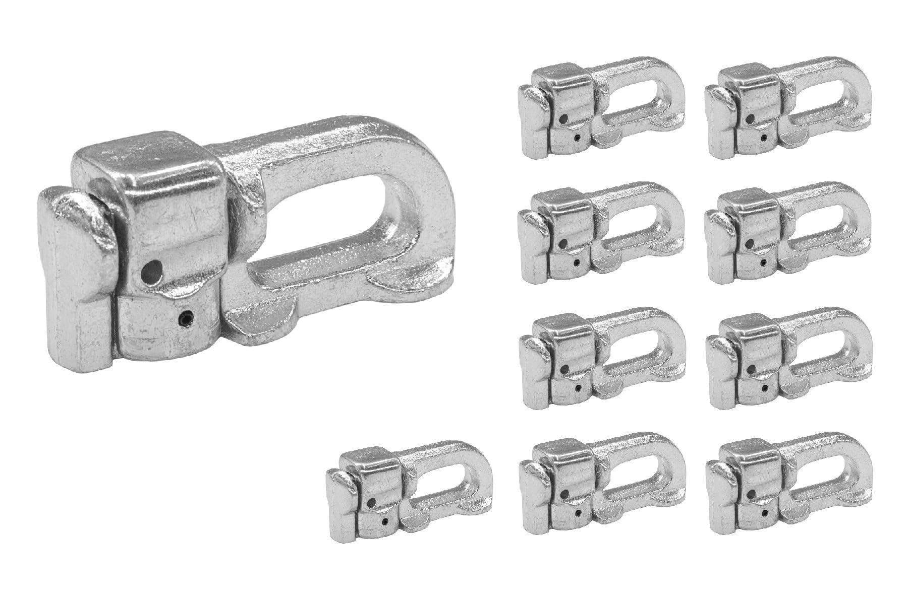 Lasiprofi Doppel Airline Fitting Endbeschlag | Set 10 | Stahl verzinkt | Doppelfitting für Airlineschiene | Double Stud Fitting für Zurrschiene von lasiprofi