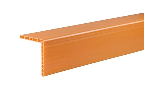 Lasiprofi Kantenschutzwinkel Meterware, Kunststoff, 190 x 190 mm, orange, Ladungssicherung, Kantenschutz für Spanngurte (1.000 mm) von lasiprofi