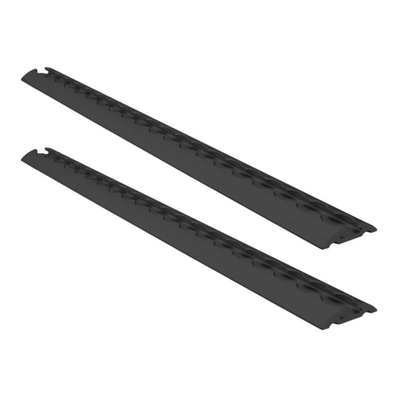 lasiprofi Airlineschiene 500 mm, schwarz eloxiert, gebohrt, Halbrund, 42 x 9,5 mm | Zurrschiene | 50 cm | kompatibel mit Fittingen | Aluminium | 0,5 m (2er Set) von lasiprofi