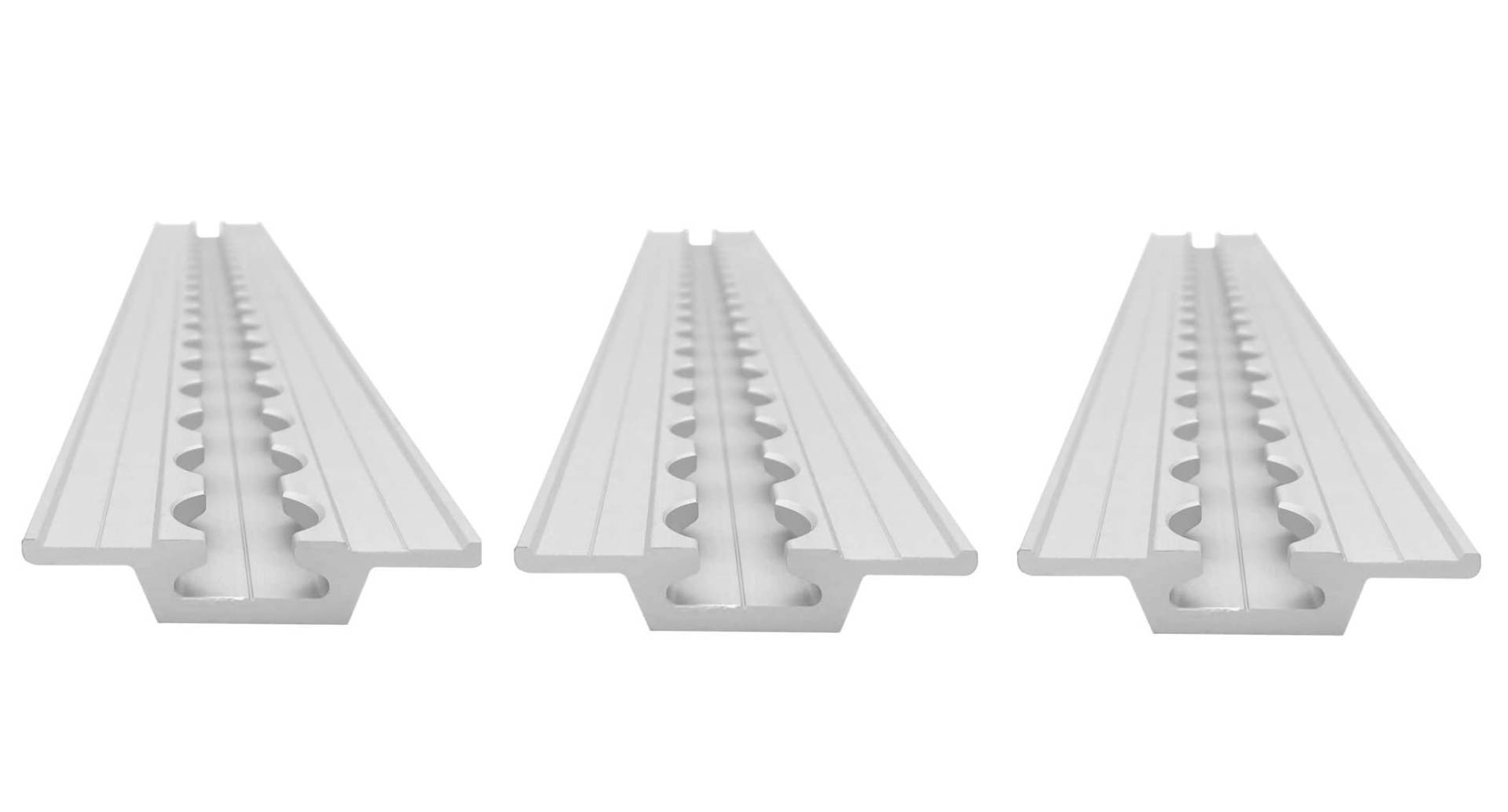 lasiprofi Airlineschiene Flügel Oben: 60 x 11 mm, 1.000 mm, 1 STK | Zurrschiene | 100 cm | kompatibel mit Fittingen | Silber eloxiert | für Transporter, Wohnwagen, Sprinter UVM. | Aluminium | 1 m von lasiprofi