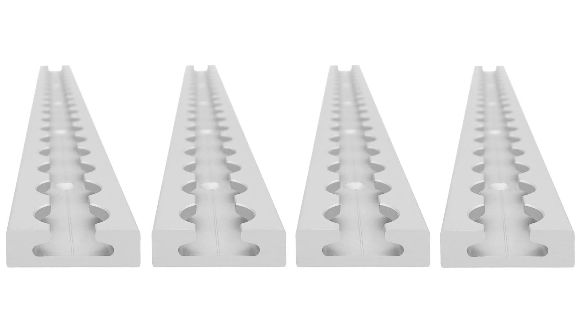 lasiprofi Airlineschiene eckig, gebohrt, 1.000 mm | Zurrschiene | 100 cm | kompatibel mit Fittingen | Silber eloxiert | für Transporter, Wohnwagen, Sprinter UVM. | Aluminium | 1 m von lasiprofi