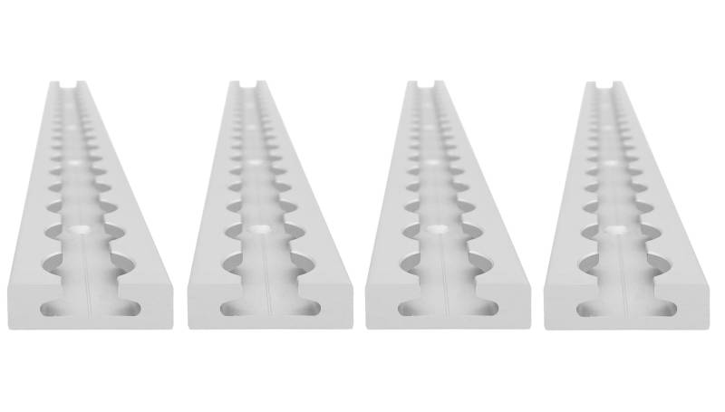 lasiprofi Airlineschiene eckig, gebohrt, 1.000 mm | Zurrschiene | 100 cm | kompatibel mit Fittingen | Silber eloxiert | für Transporter, Wohnwagen, Sprinter UVM. | Aluminium | 1 m von lasiprofi