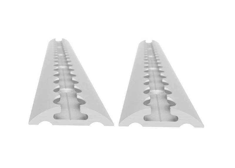 lasiprofi Airlineschiene halbrund, gebohrt, 50 x 11,5 mm, 1.000 mm, 1 STK. | Zurrschiene | 100 cm | kompatibel mit Fittingen | Silber eloxiert | für Transporter, Wohnwagen, Sprinter | 1 m von lasiprofi