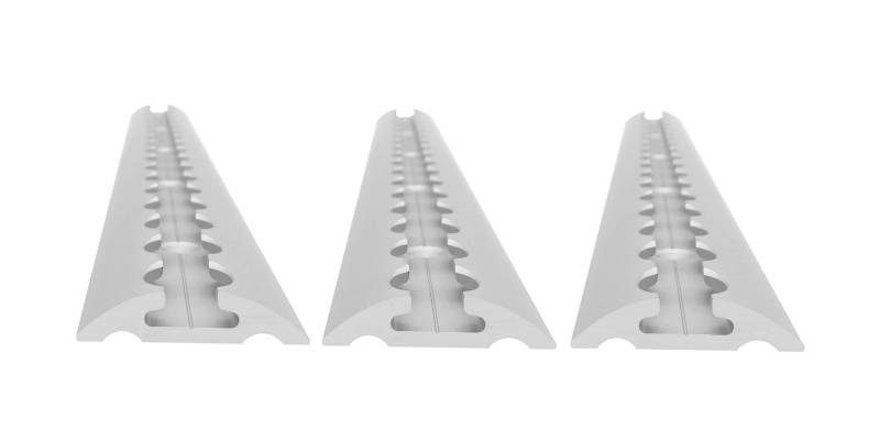 lasiprofi Airlineschiene halbrund, gebohrt, 50 x 11,5 mm, 2.000 mm, 1 STK. | Zurrschiene | 200 cm | kompatibel mit Fittingen | Silber eloxiert | für Transporter, Wohnwagen, Sprinter | 2 m von lasiprofi