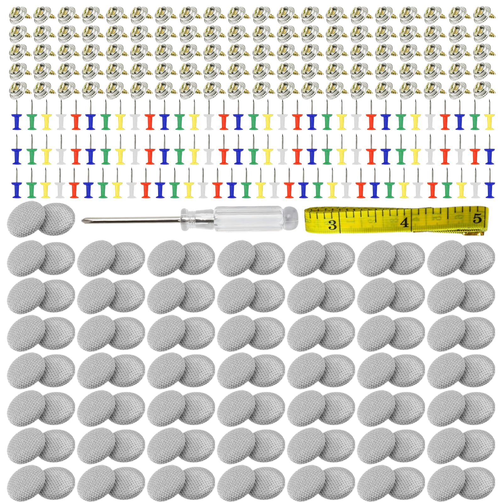 Autodach-Reparaturschraube,100 Stück Dachhimmel Reparatur Set,Auto Dachhimmel Reparatur Nieten,Dachhimmel Reparieren Knopf Universal,mit Stecknadeln,Schraubendreher, Maßband für Alle Autos von lcvtos