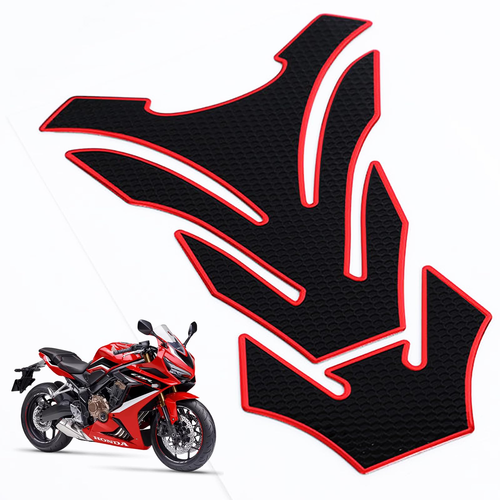 Motorrad Kraftstofftank Aufkleber,3D PVC Rubber Pad Aufkleber Schützt den Tank,Wasserdicht Lackschutz, Tankaufkleber, für alle gängigen Motorradtanks von lcvtos