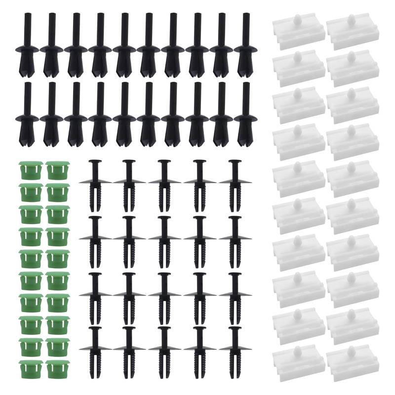 Lcyen 80 Stück Seitenschweller Clips Kit Zierleisten-Kompatibel mit 3er E36 E46 E90 Seitenschweller Clips Kit Zierleisten Türverkleidungen Befestigungs Clips 51711932996 51118174185 5111014103 von lcyen