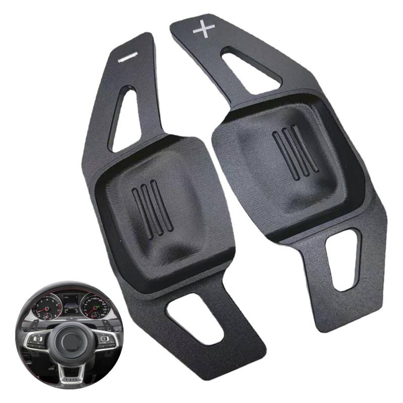 lcyen 2 Stück Auto Schaltwippen Verlängerung Paddles Auto Lenkradschaltpaddel Verlängerungen für VW Golf 8 MK8 2020 2021 Passat b8 Tiguan Touran L Teramont Phaeton C-TREK Lamando 2019-2023 (Schwarz) von lcyen