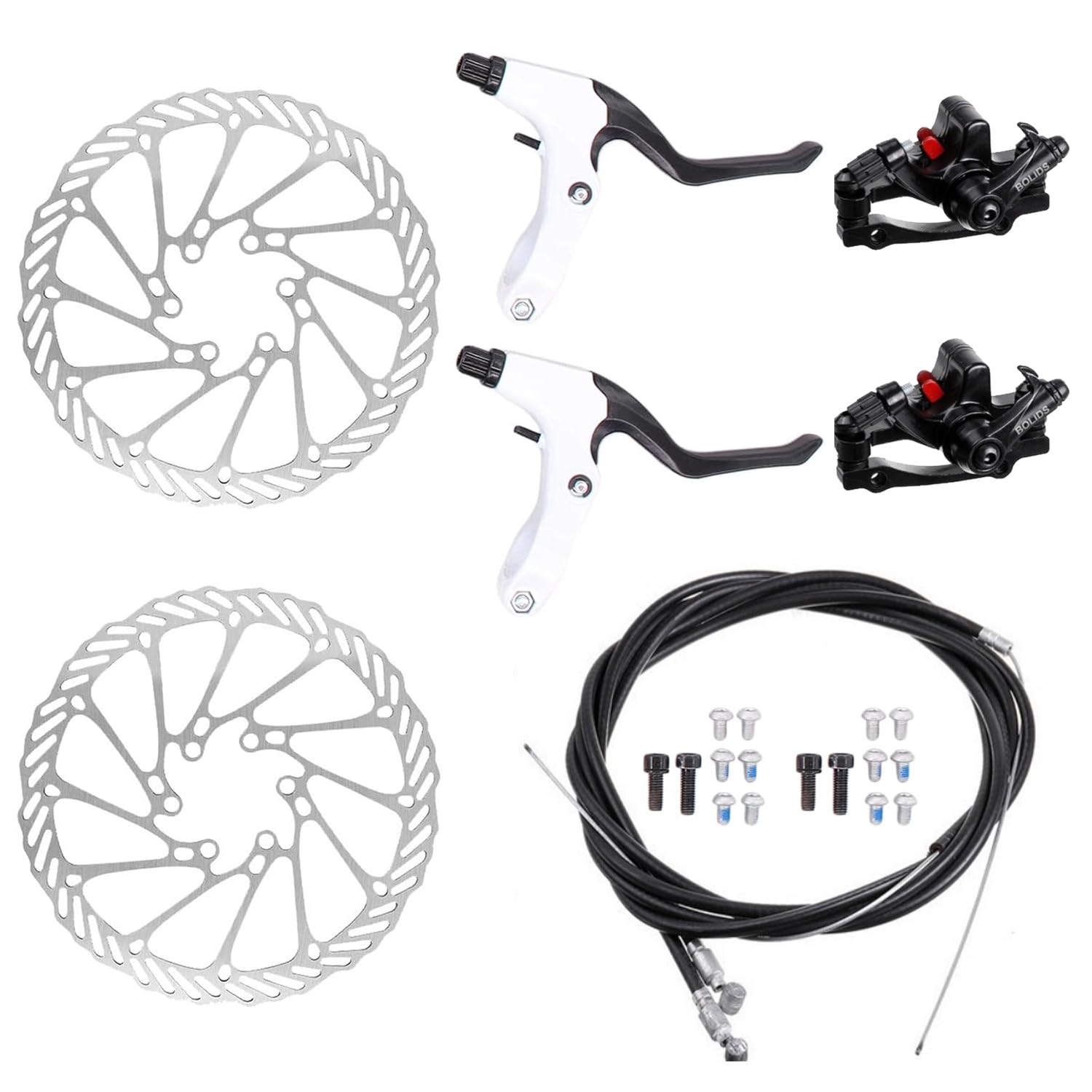 lcyen Fahrrad Scheibenbremse Set,160mm Bremsscheiben,Fahrradbremshebel aus Vollaluminiumlegierung für Rennrad Reiten Fahrrad Radfahren Rennradfahren Mountainbike von lcyen