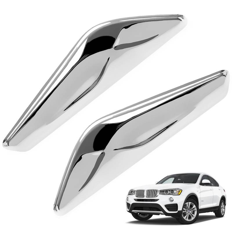 lcyen Vordere Mudguard Kotflügelblende Set Kompatibel mit BMW X3 X4 F25 F26 2015–2018 51117338570 51117338569 Auto Dekorieren Seitenverkleidungs Finisher Markierung von lcyen