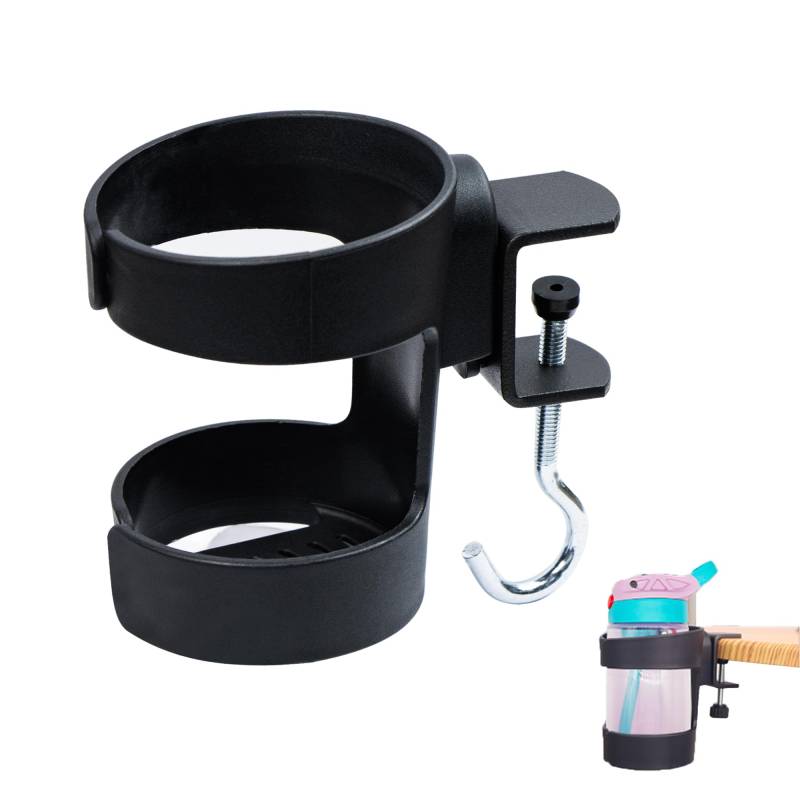 Becherhalter Schreibtisch Flaschenhalter Tisch GeträNkehalter, Cup Holder Einstellbar Trinkbecherhalter Clip, Schreibtisch ZubehöR Becherhalter BüRo Becher Halterung Tischplatte/Gaming, 1 StüCk von lemgyiamz