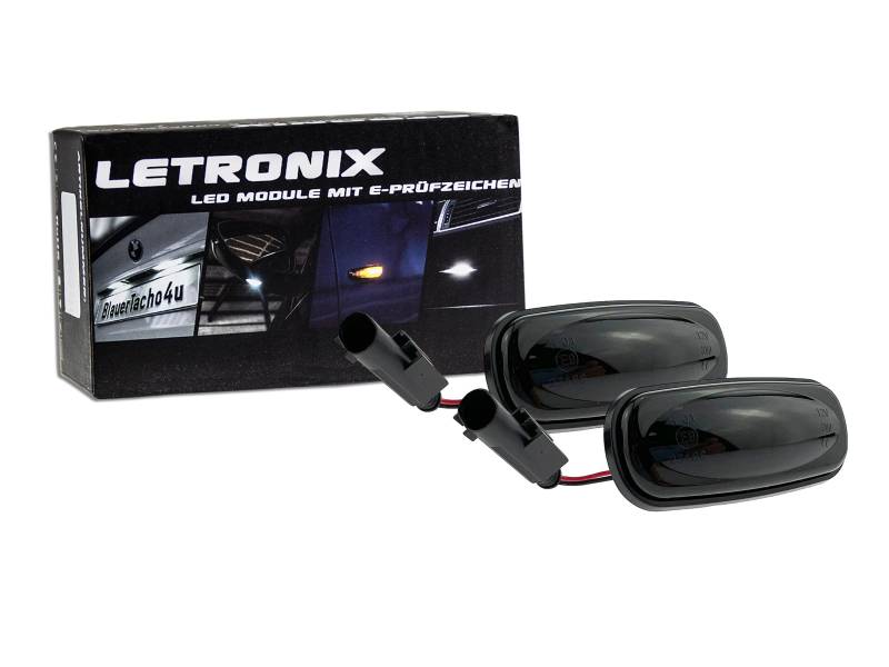 letronix LED Seitenblinker Blinker Module Smoke Schwarz geeignet für Discovery 2 1999-2004 / Defender 1983-2016 / Freelander Typ LN 1997-2006 mit E-Prüfzeichen von letronix